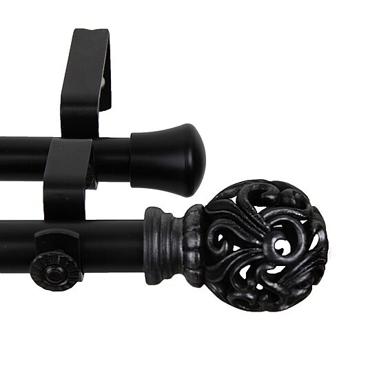 Rod Desyne Adora 13/16" Adjustable Double Curtain Rod