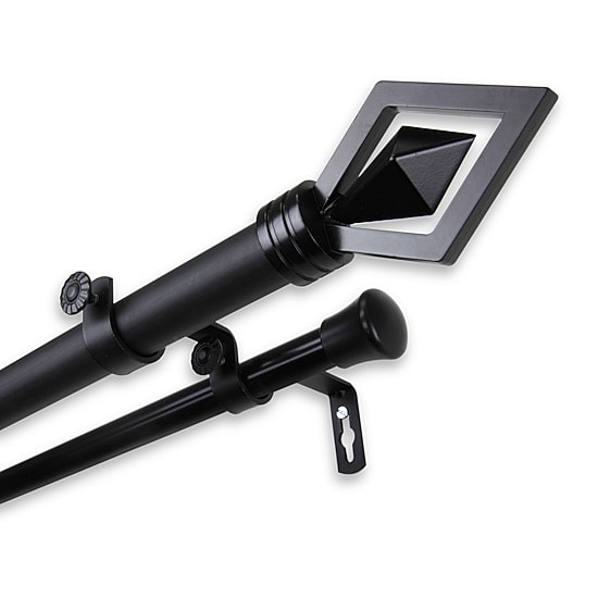 Rod Desyne Lenore 1" Adjustable Double Curtain Rod