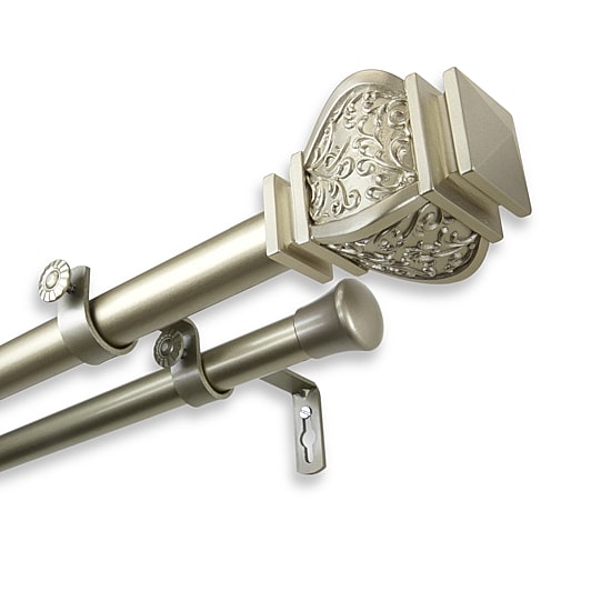Rod Desyne Margot 1" Adjustable Double Curtain Rod