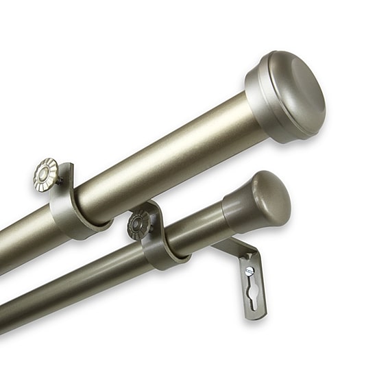 Rod Desyne Rosen 1" Adjustable Double Curtain Rod