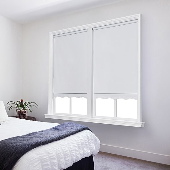 Paige Cut-To-Width Cordless Blackout Fringed Roller Shade