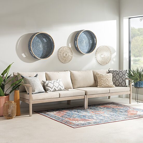 Linon 2-pc. Track-Arm Upholstered Loveseat