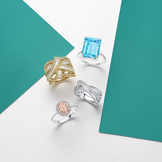 Effy Final Call Womens 1/4 CT. T.W. Diamond & Genuine Gemstone 14K White Gold Cocktail Ring