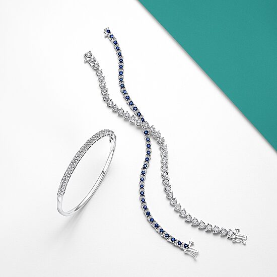 Effy Final Call Womens 1/3 CT. T.W. Natural Diamond Sterling Silver Bangle Bracelet