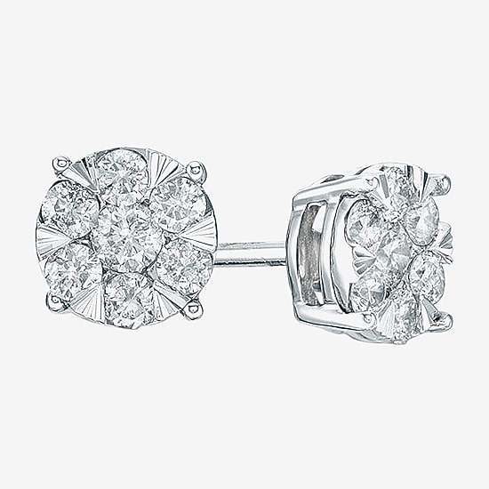Diamond Blossom (G, Si2) 1/4 CT. T.W. Lab Grown White Diamond 10K Gold 5.5mm Stud Earrings