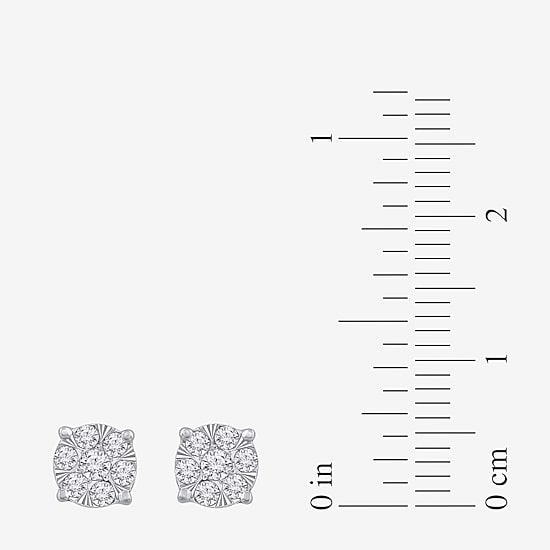 Diamond Blossom (G, Si2) 1/4 CT. T.W. Lab Grown White Diamond 10K Gold 5.5mm Stud Earrings