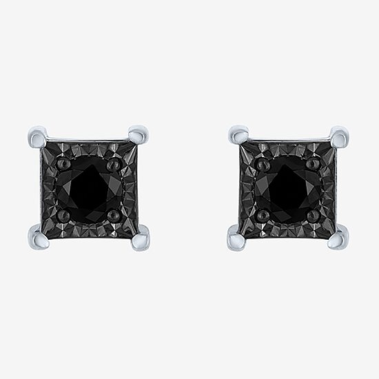 1/4 CT. T.W. Natural White Diamond Sterling Silver 7.2mm Stud Earrings