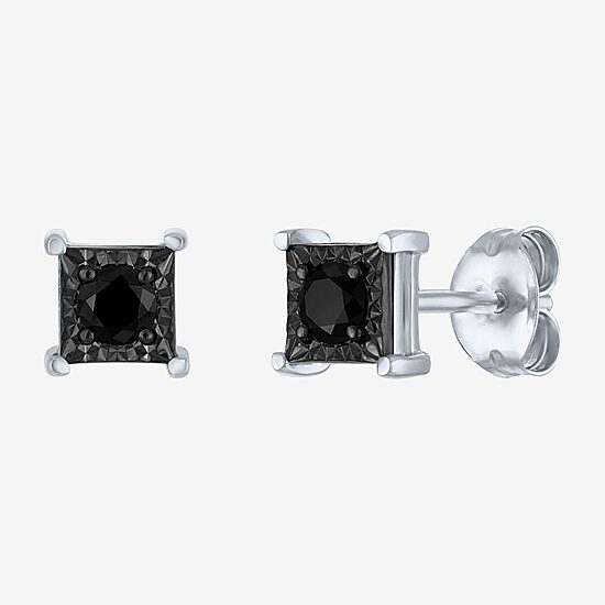 1/4 CT. T.W. Natural White Diamond Sterling Silver 7.2mm Stud Earrings