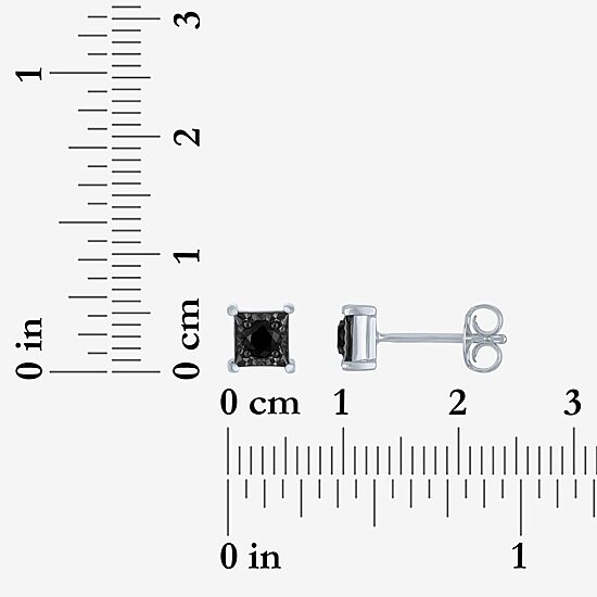 1/4 CT. T.W. Natural White Diamond Sterling Silver 7.2mm Stud Earrings