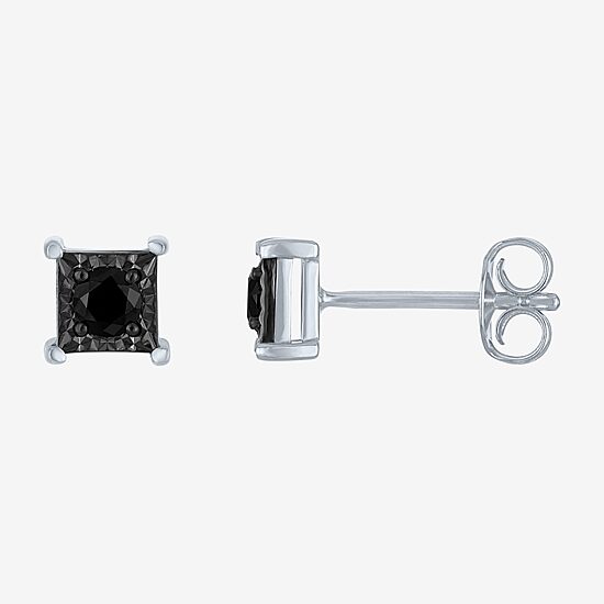 1/4 CT. T.W. Natural White Diamond Sterling Silver 7.2mm Stud Earrings