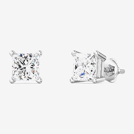 1 3/8 CT. T.W. Lab-Grown (G / Si1-Si2) Diamond Princess-cut Stud Earrings in 10K or 14K Gold