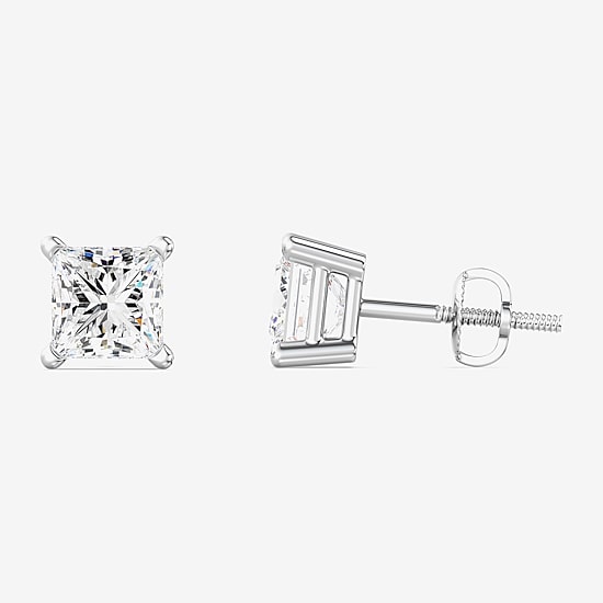 1 3/8 CT. T.W. Lab-Grown (G / Si1-Si2) Diamond Princess-cut Stud Earrings in 10K or 14K Gold