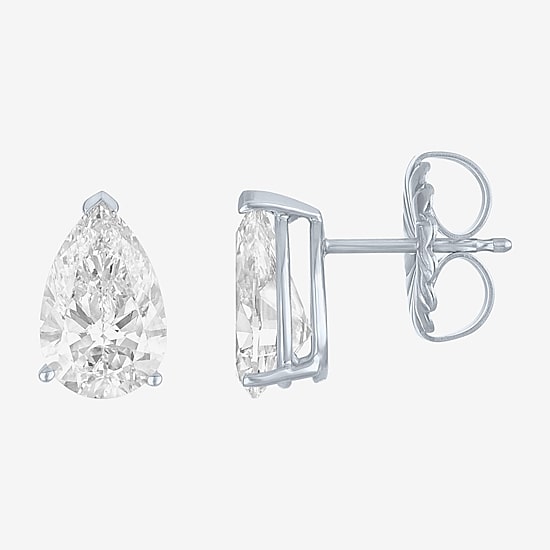 ( E-F/Si1-Si2 ) 3 CT. T.W. Lab-Grown Diamond 14K Gold 10.6mm Pear Stud Earrings
