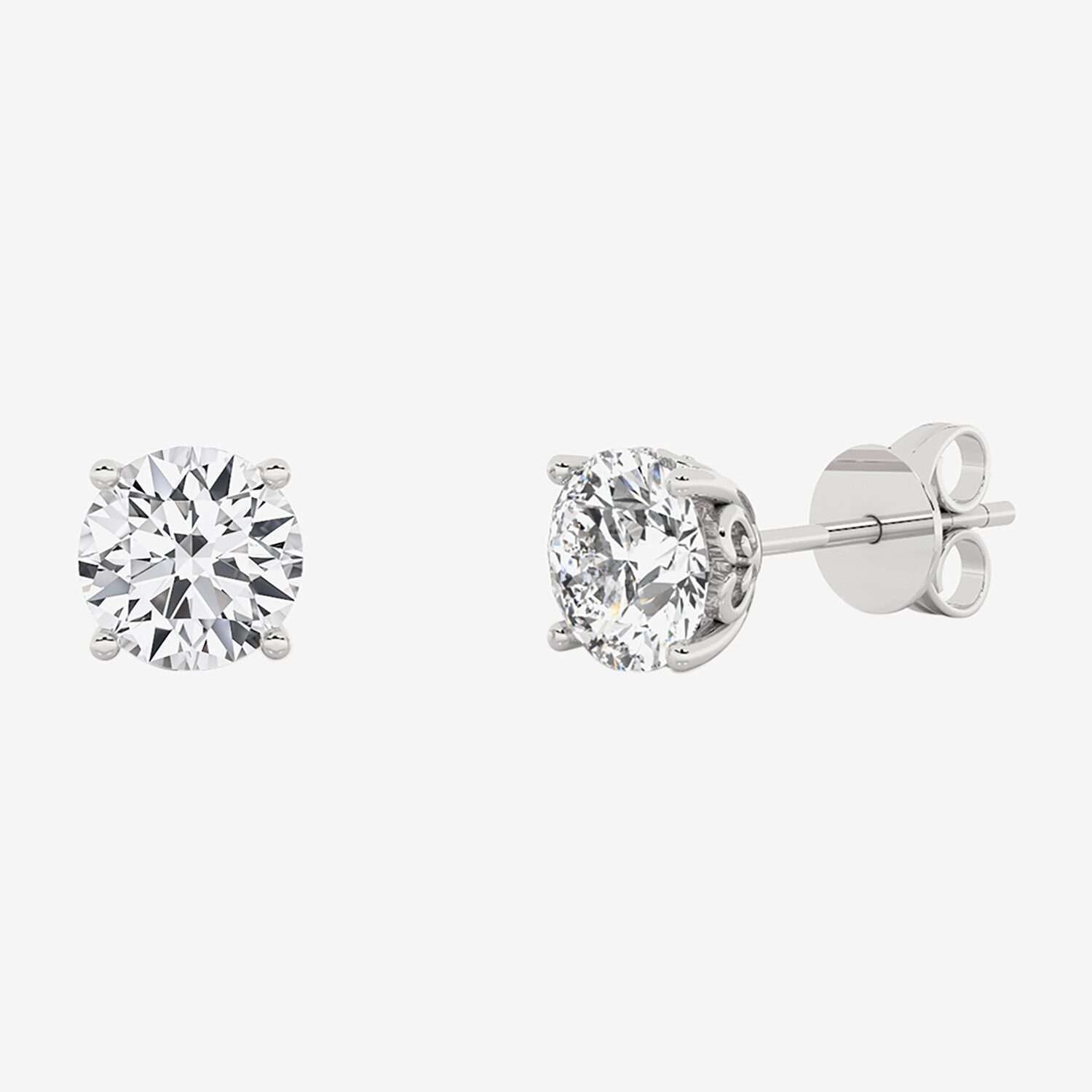 Grown Gorgeous (F, Vs2) 1 1/10 CT. T.W.  Lab-Grown Diamond 14K Gold or Platinum 6.1mm Round Stud Earrings