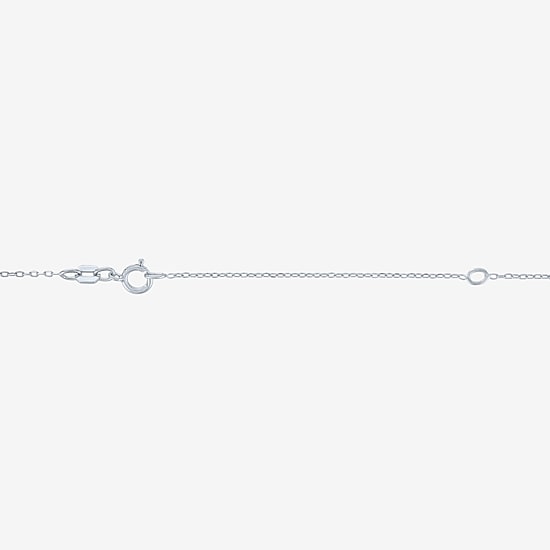 Yes, Please! (G-H, Si2-I1) Womens 1/4 CT. T.W. Lab Grown White Diamond Sterling Silver Heart 18 Inch Pendant Necklace