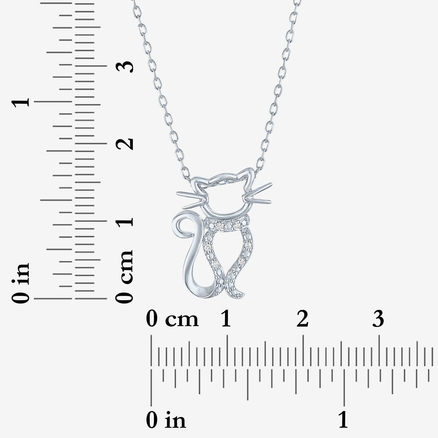 Diamond Accent (G-H Womens Diamond Accent Lab Grown White Diamond Accent Sterling Silver 16 Inch Pendant Necklace