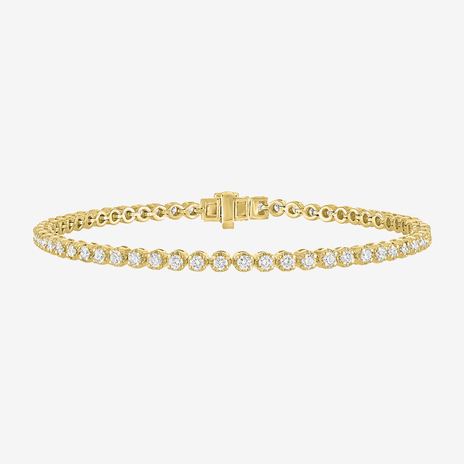 (G-H / Si2-I1) Womens 2 CT. T.W. Lab Grown White Diamond Sterling Silver 7.25 Inch Tennis Bracelet