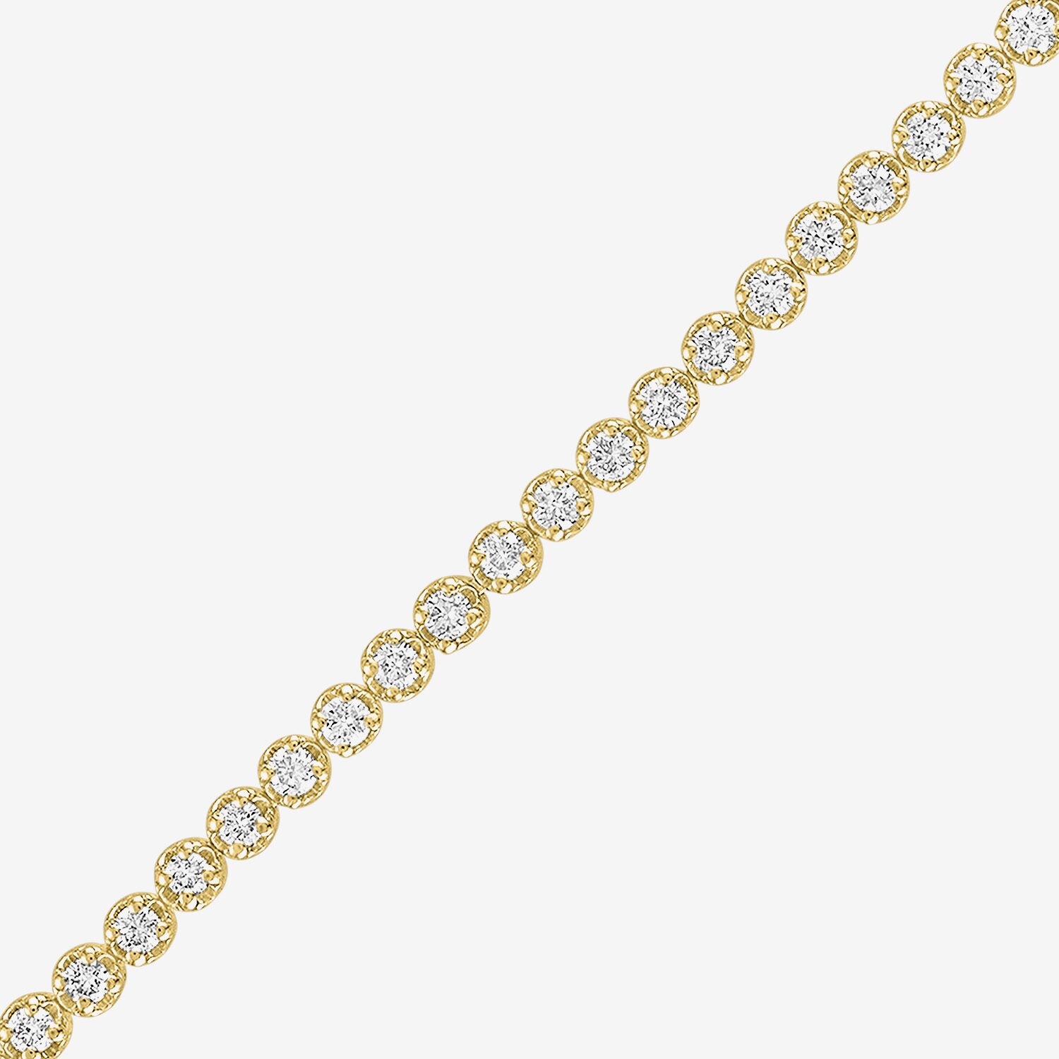 (G-H / Si2-I1) Womens 2 CT. T.W. Lab Grown White Diamond Sterling Silver 7.25 Inch Tennis Bracelet