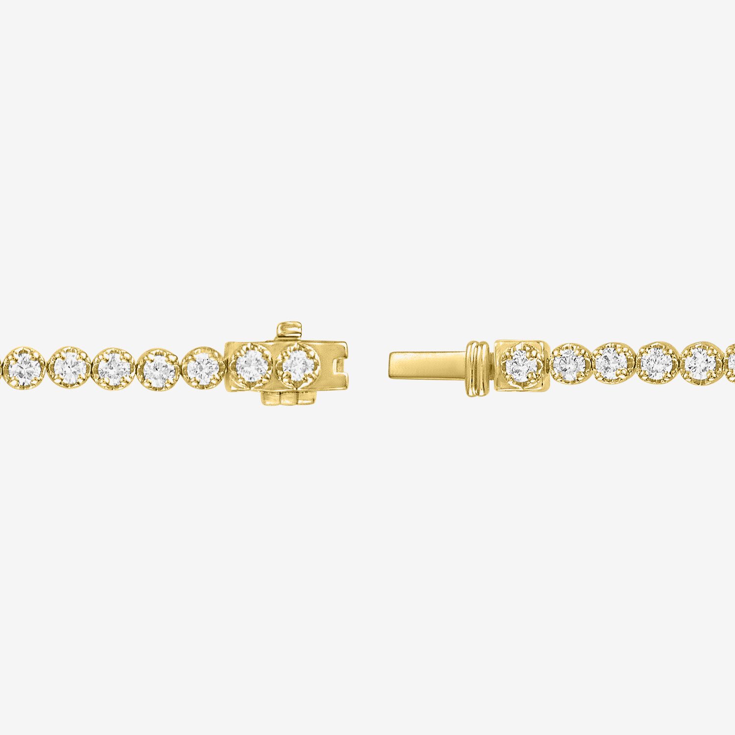 (G-H / Si2-I1) Womens 3 CT. T.W. Lab Grown White Diamond 14K Gold Over Silver 7.25 Inch Tennis Bracelet