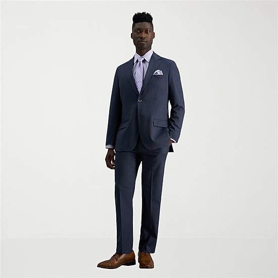 Haggar JMH Tailored Windowpane Mens Modern Fit Windowpane Flat Front Suit Pant