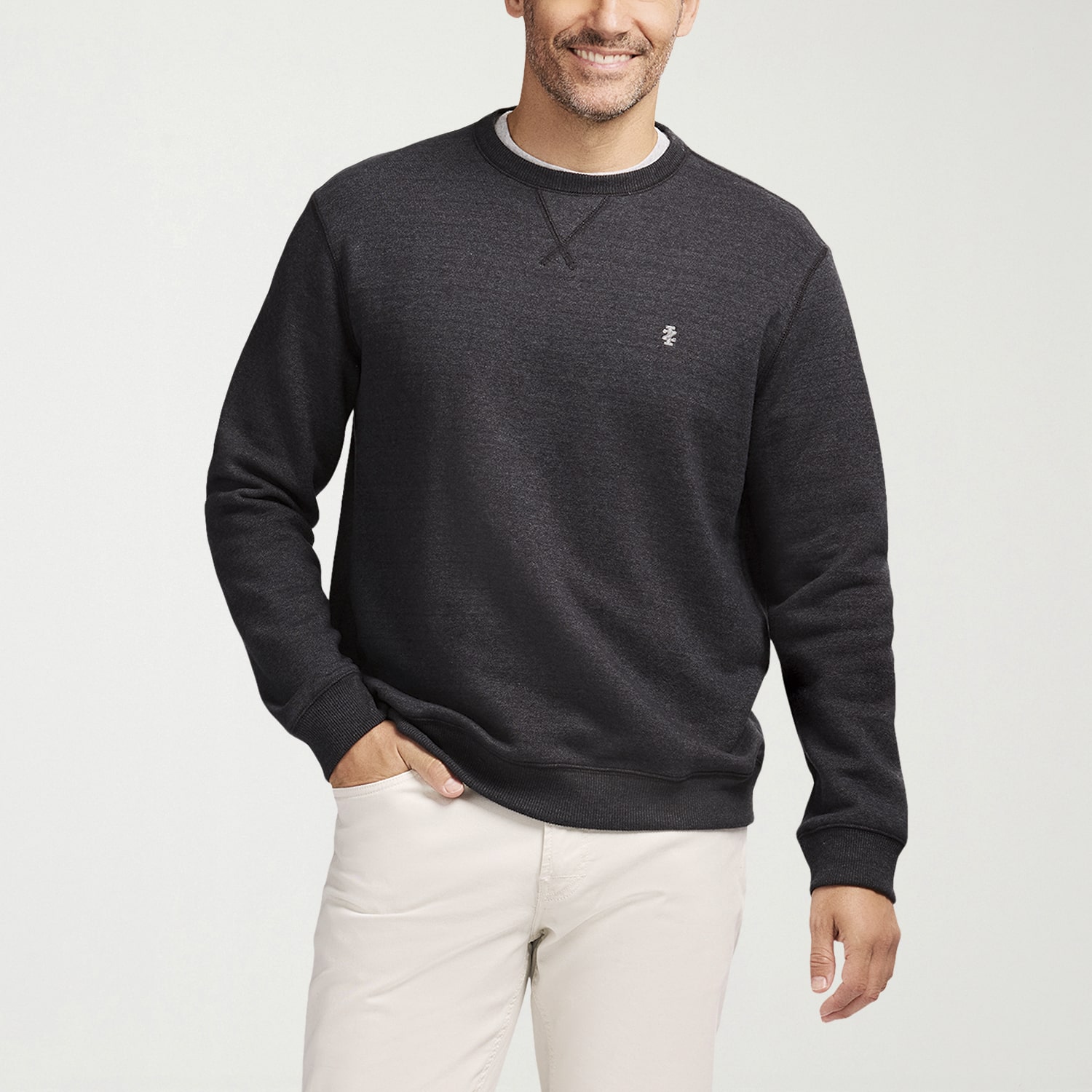 IZOD Advantage Performance Mens Crew Neck Long Sleeve Sweatshirt