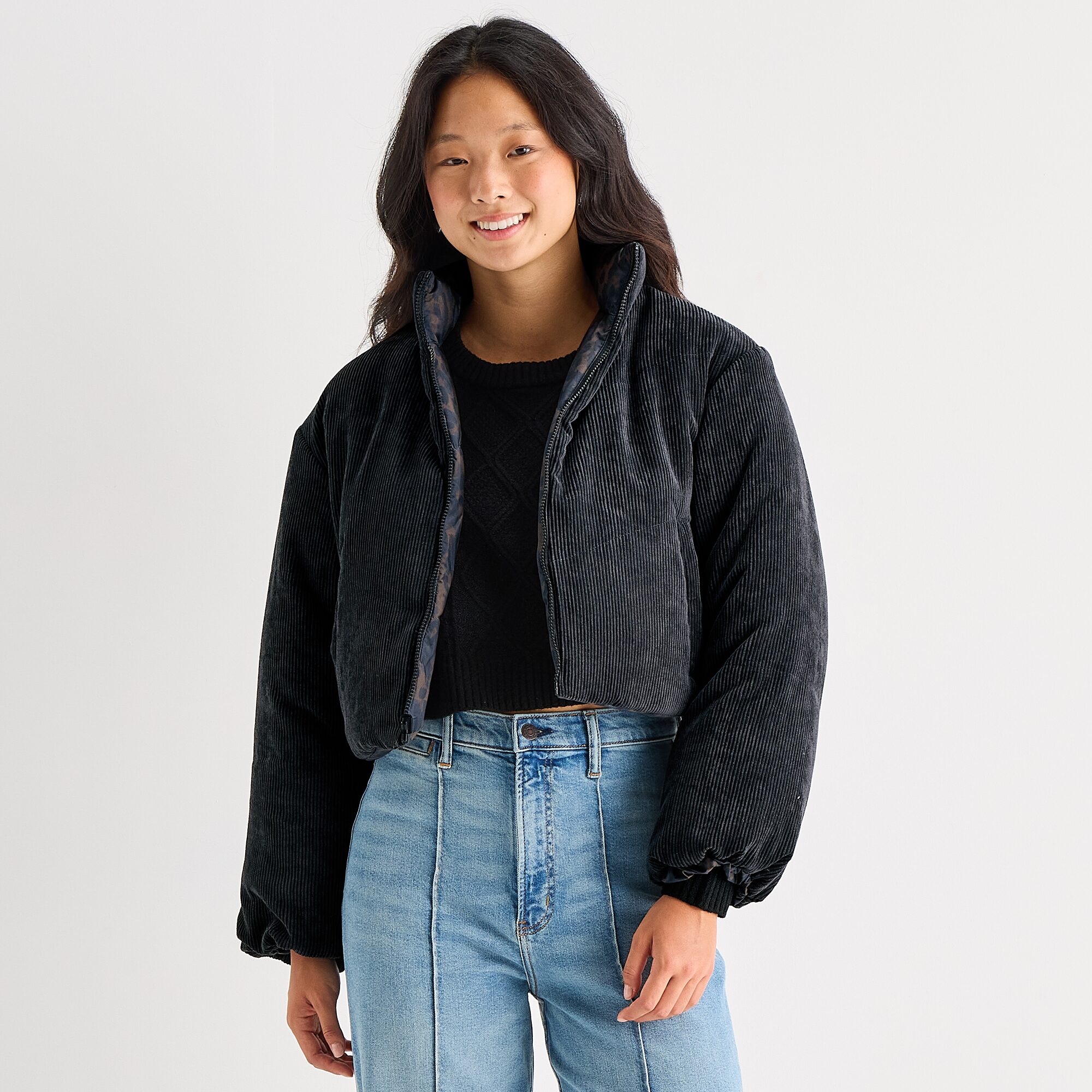Arizona Reversible Womens Juniors Heavyweight Puffer Jacket