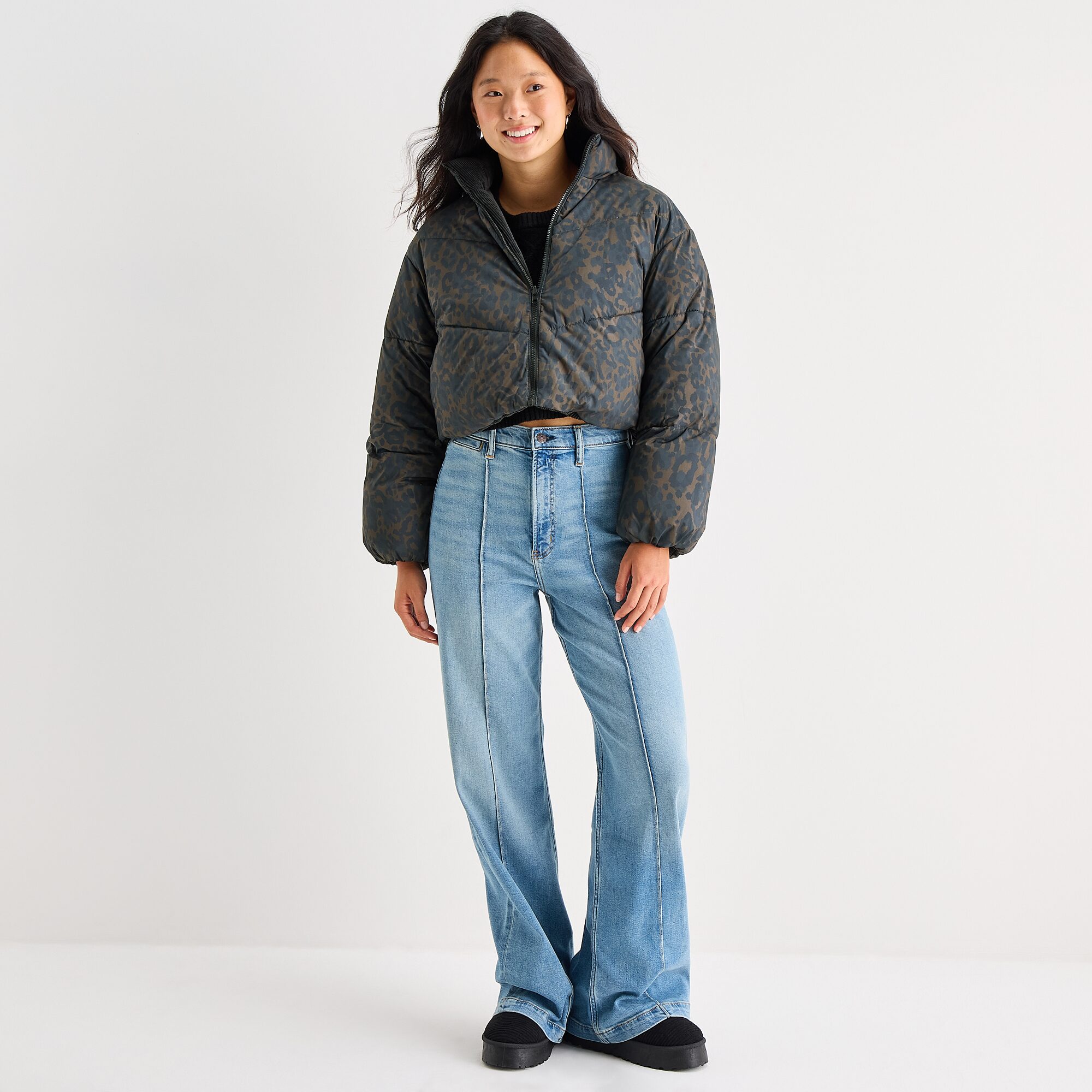 Arizona Reversible Womens Juniors Heavyweight Puffer Jacket
