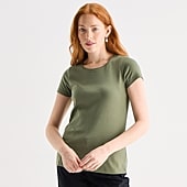 St. John's Bay Womens Crew Neck Short Sleeve T-Shirt