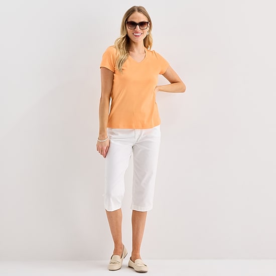 St. John's Bay Womens V Neck Short Sleeve T-Shirt