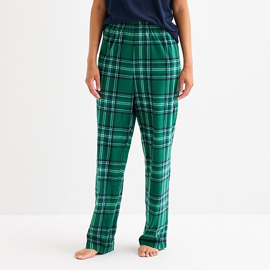 North Pole Trading Co. Sleigh Bells Ring Unisex Adult Microfleece Matching Family Pajama Pants