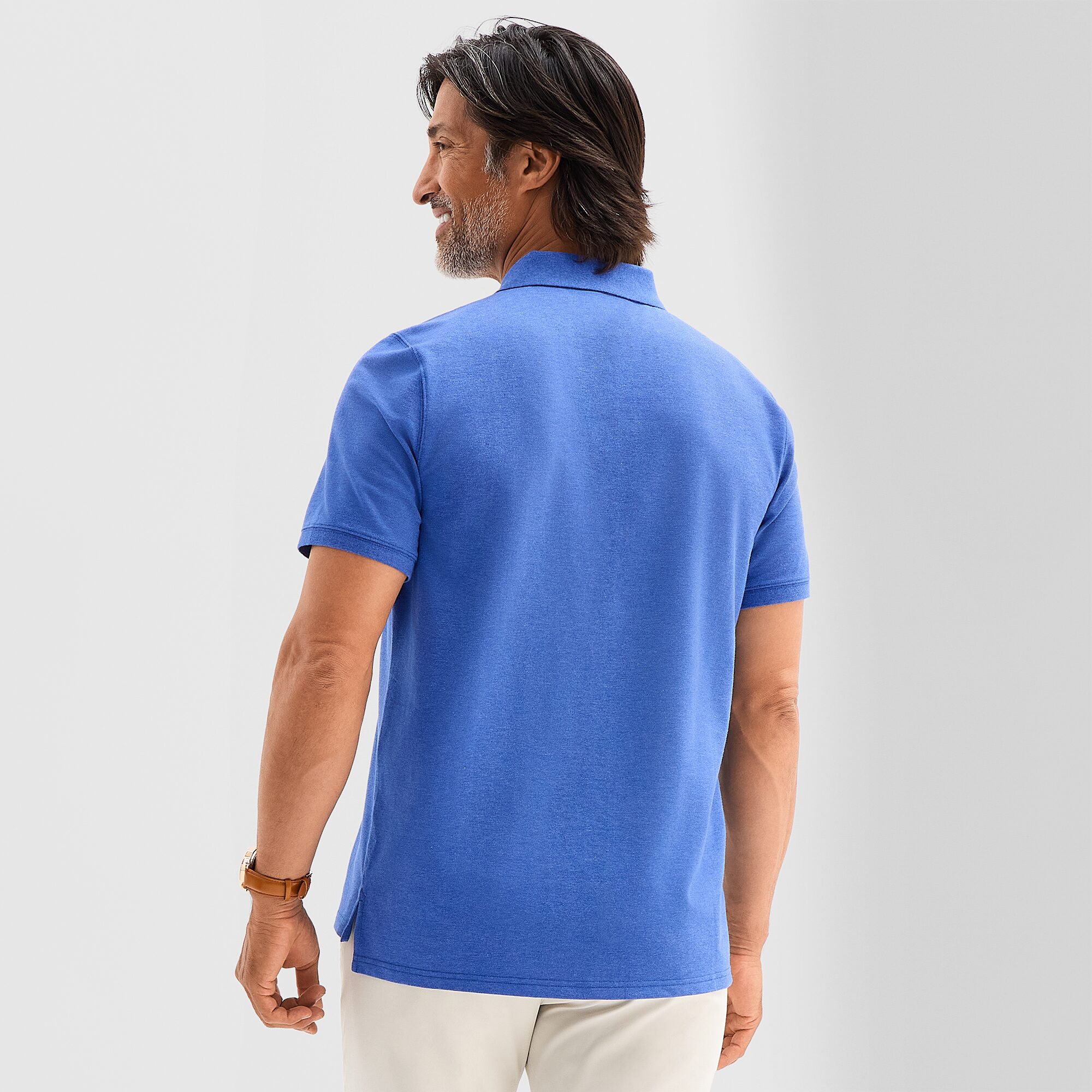 St. John's Bay Premium Stretch Mens Classic Fit Short Sleeve Polo Shirt