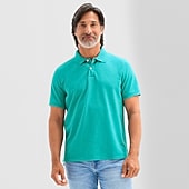 St. John's Bay Premium Stretch Mens Classic Fit Short Sleeve Polo Shirt