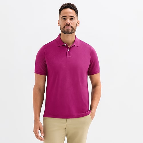 St. John's Bay Premium Stretch Mens Classic Fit Short Sleeve Polo Shirt, X-large, Purple