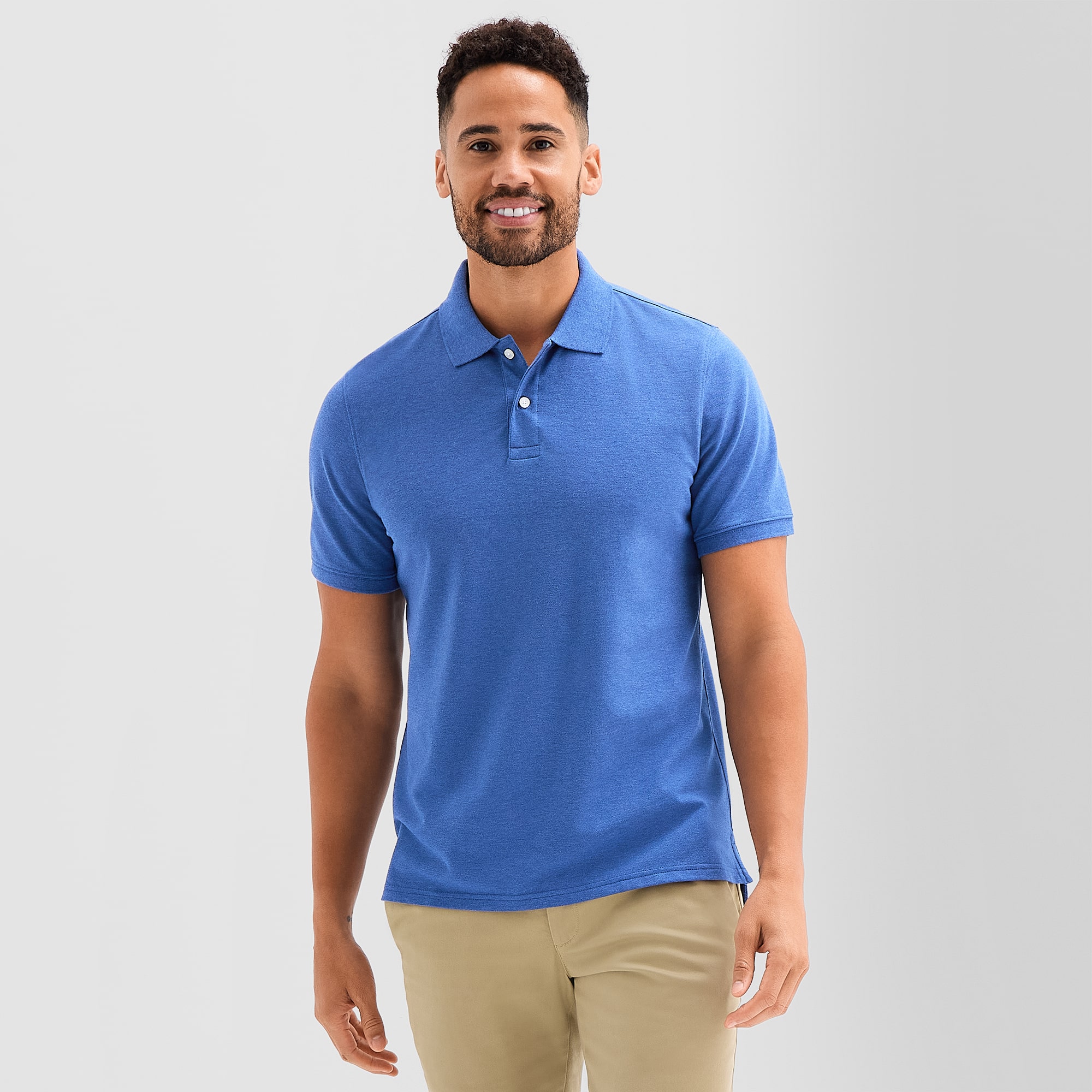 St. John's Bay Premium Stretch Mens Slim Fit Short Sleeve Polo Shirt