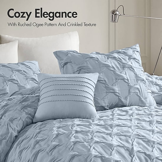 510 Design Bailey Diamond Pintuck Comforter Set with Decorative Pillow
