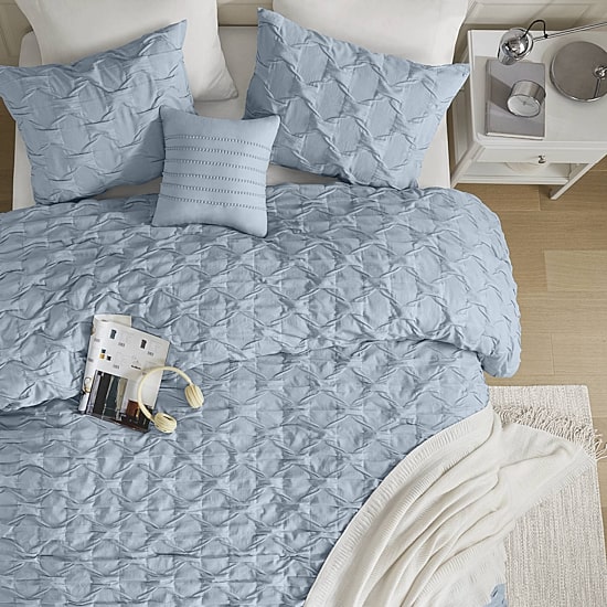 510 Design Bailey Diamond Pintuck Comforter Set with Decorative Pillow