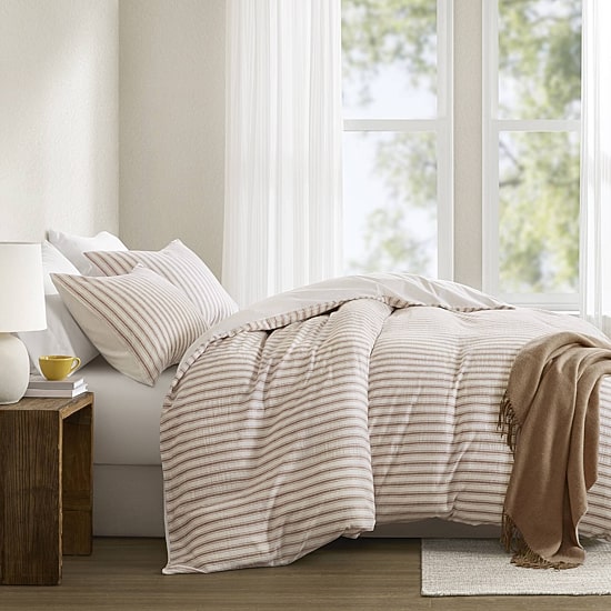 Madison Park Cora  Rayon Cotton Blend 3-pc. Easy Care Duvet Cover Set