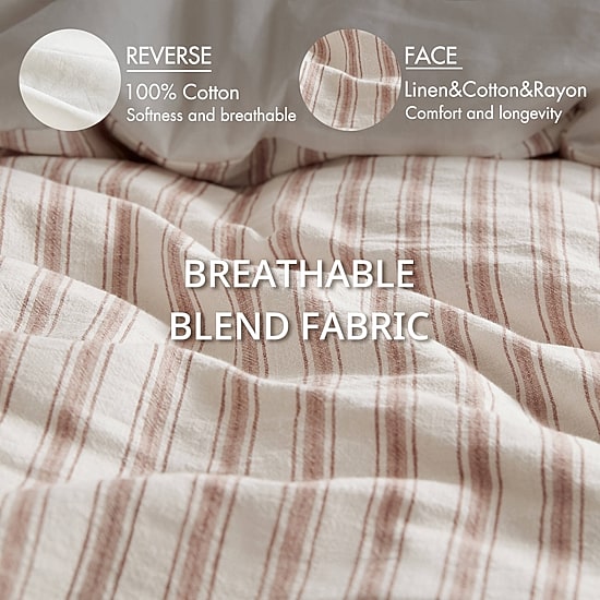 Madison Park Cora  Rayon Cotton Blend 3-pc. Easy Care Duvet Cover Set