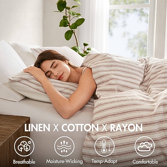 Madison Park Cora  Rayon Cotton Blend 3-pc. Easy Care Duvet Cover Set