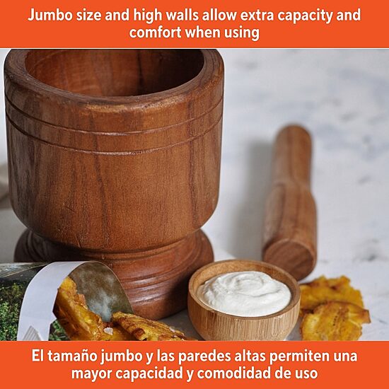 IMUSA Jumbo 2-pc. Wood Mortar and Pestle Set