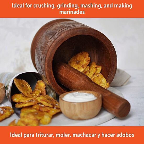 IMUSA Jumbo 2-pc. Wood Mortar and Pestle Set