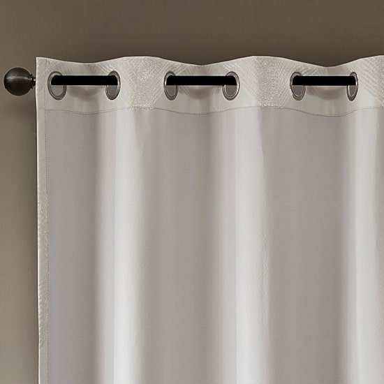 Madison Park Abel Jacquard Grommet Top 100% Blackout Single Curtain Panel