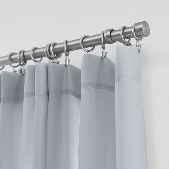 Home Expressions Remy Solid Rod Pocket Sheer Single Curtain Panel