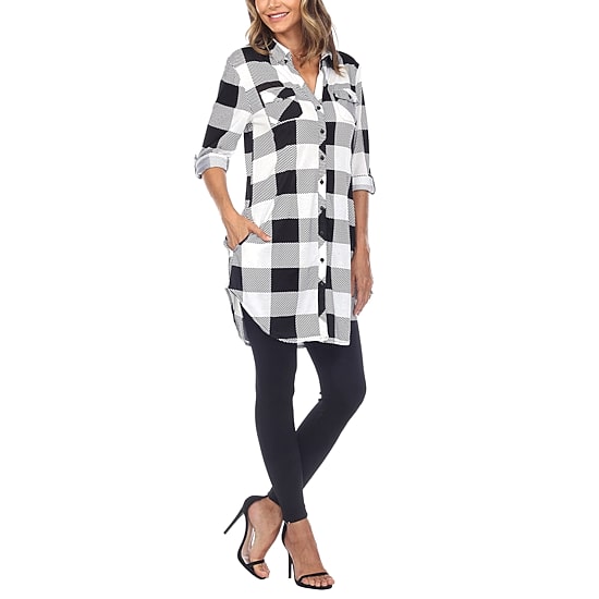 White Mark Womens 3/4 Sleeve Tunic Top