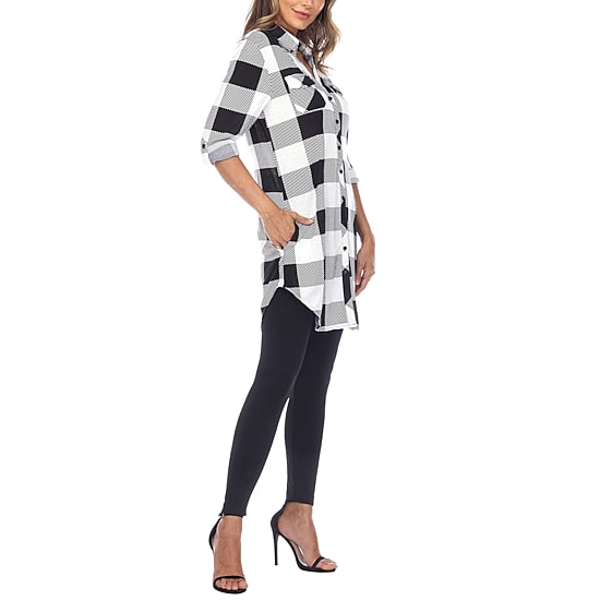 White Mark Womens 3/4 Sleeve Tunic Top