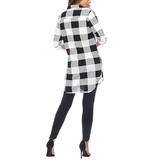 White Mark Womens 3/4 Sleeve Tunic Top