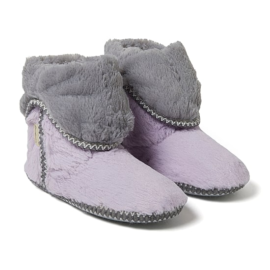 Dearfoams Beth Furry Womens Memory Foam Bootie Slippers
