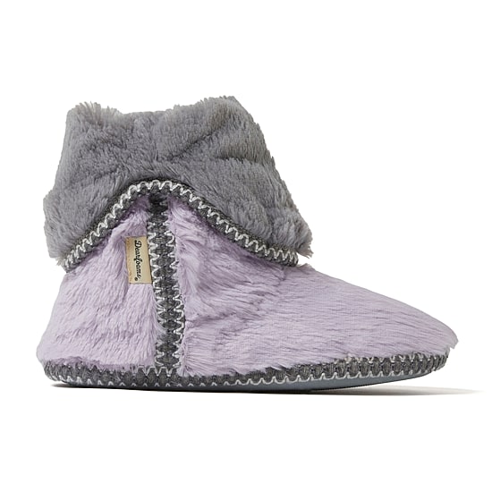 Dearfoams Beth Furry Womens Memory Foam Bootie Slippers