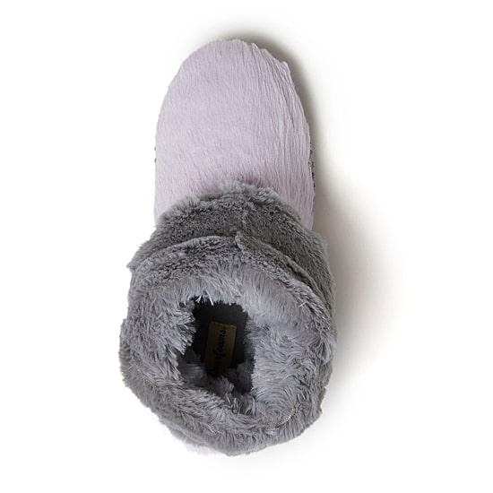 Dearfoams Beth Furry Womens Memory Foam Bootie Slippers