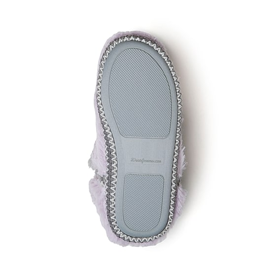 Dearfoams Beth Furry Womens Memory Foam Bootie Slippers